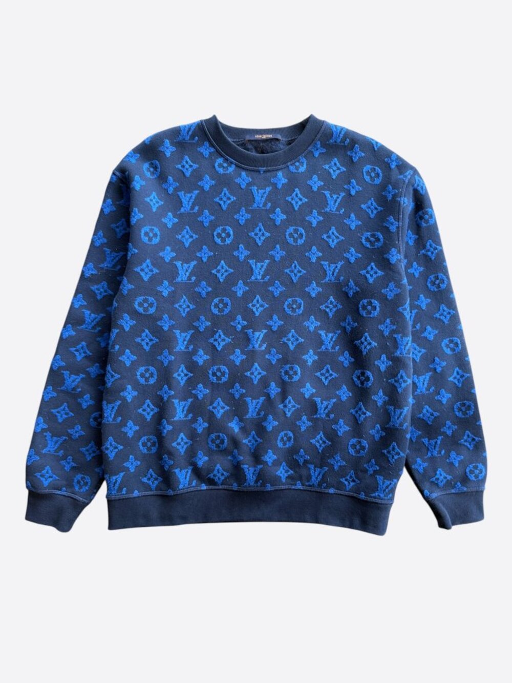 Louis Vuitton Blue Monogram Jacquard Sweater